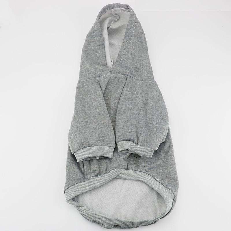 Autumn Winter Fleece Hooded Teddy Pet Dog Sweater Clothes, Size:M(Blue)