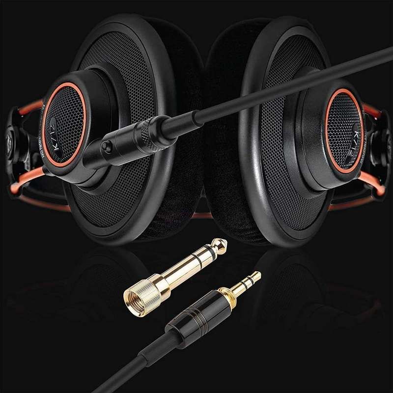 ZS0225 Headphone Audio Cable for AKG Q701 / Pioneer HDJ-2000 (Black)