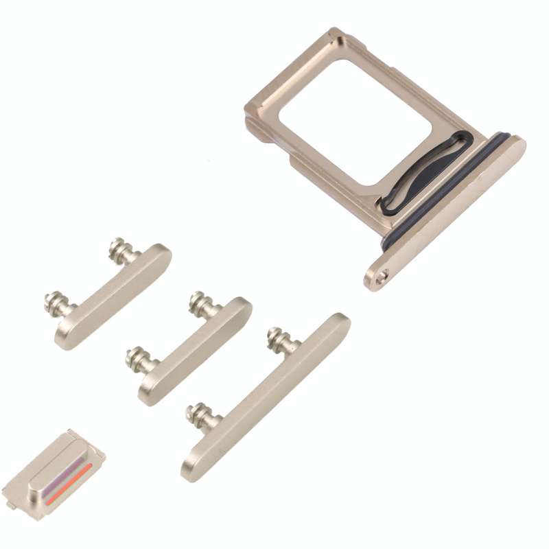 SIM Card Tray + SIM Card Tray + Side Keys for iPhone 14 Pro (Gold)