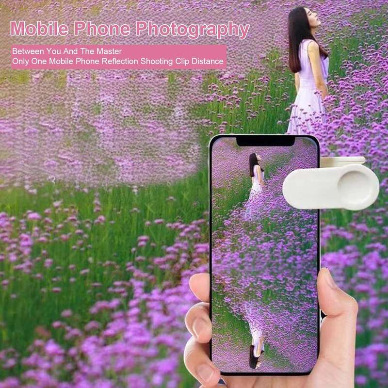 Smartphone Camera Mirror Reflection Clip Selfie Reflector Shooting Supplies, Spec: With Remote Co...