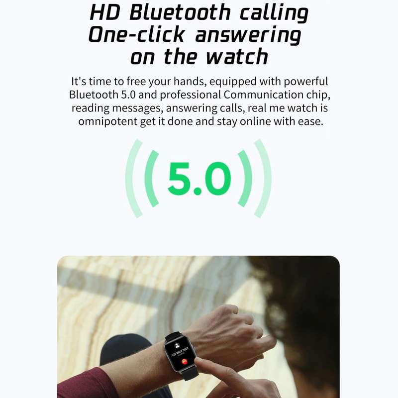 L21 1.69 inch TFT Screen Smart Watch,Support Blood Pressure Monitoring / Sleep Monitoring(Black)