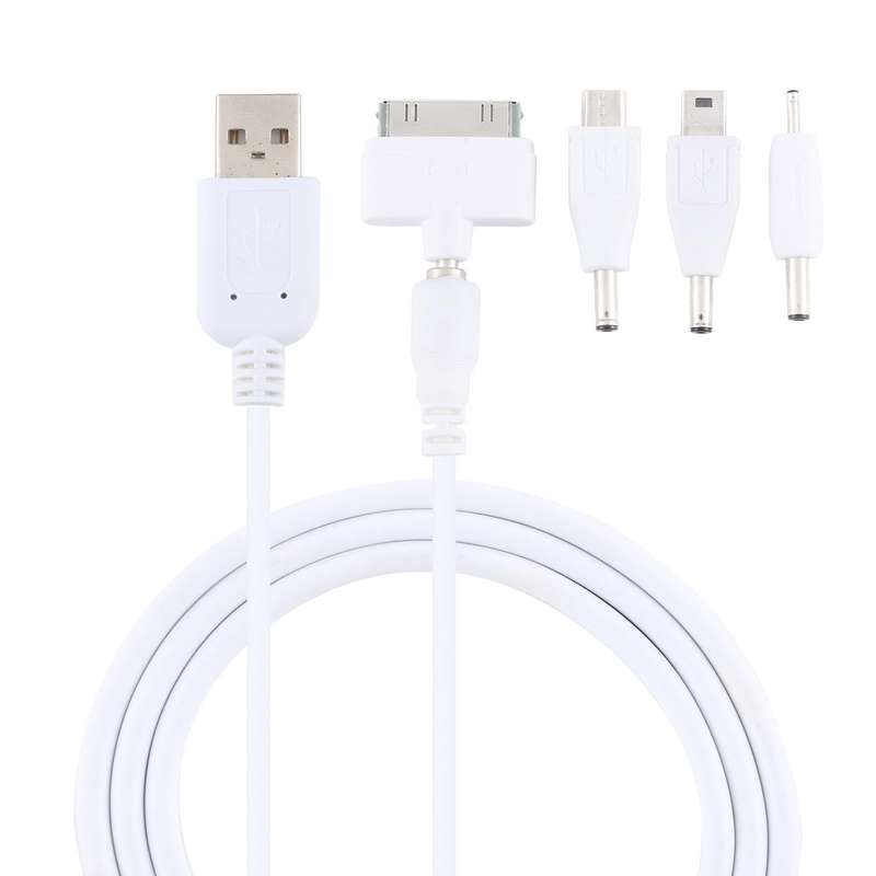 5 in 1 Multi-function Data Cable with 4 Adapters, Suitable for Mico USB / HDMI / Nokia 2.0 / iPho...