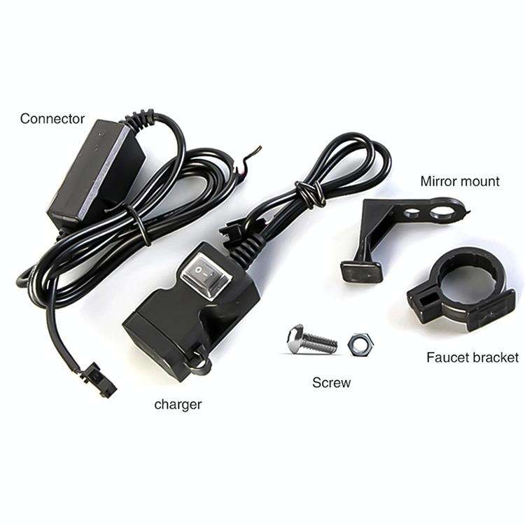 Dual USB Port 12V Waterproof Motorbike Motorcycle Handlebar Charger 5V 1A/2.1A Adapter Power Supp...