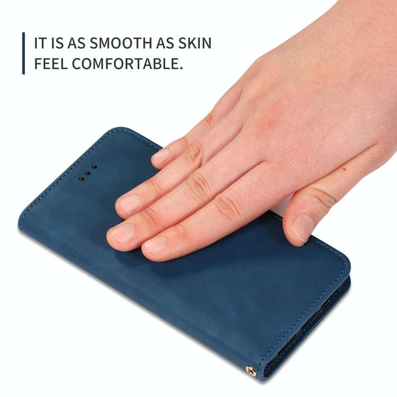 Retro Skin Feel Business Magnetic Horizontal Flip Leather Case for Google Pixel 3(Navy Blue)