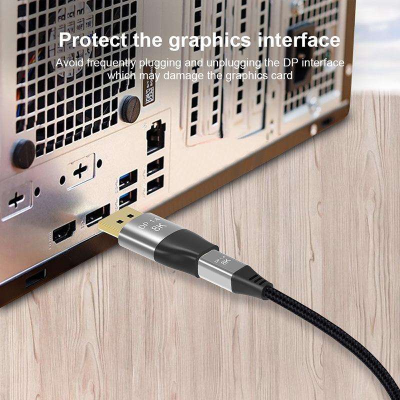 DP1.4 8K DP Male to Mini DP Female Two-Way Mutual Conversion HD Conversion Adapter