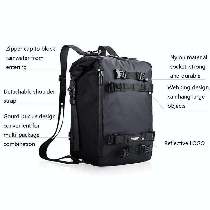 Rhinowalk Multi-Function Motorcycle Rear Seat Bag Combination Rear Shelf Pannier, Colour: Yellow 10L