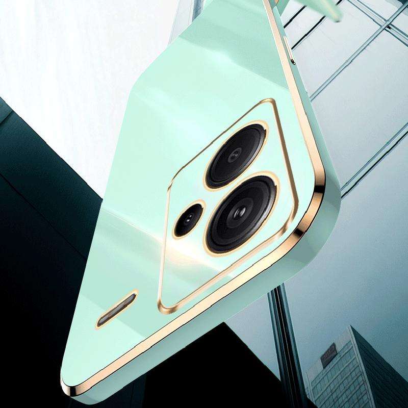 For Xiaomi Redmi Note 13 Pro+ XINLI Straight Edge 6D Electroplate TPU Phone Case(Mint Green)