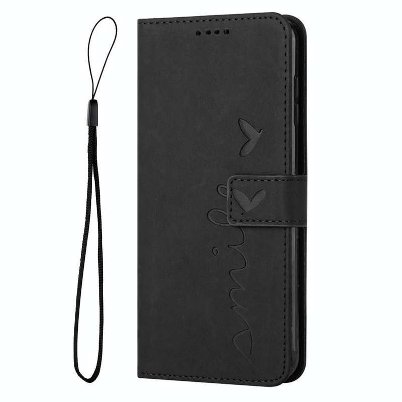 For Tecno Camon 17 Pro/Camon 17P Skin Feel Heart Pattern Leather Phone Case(Black)