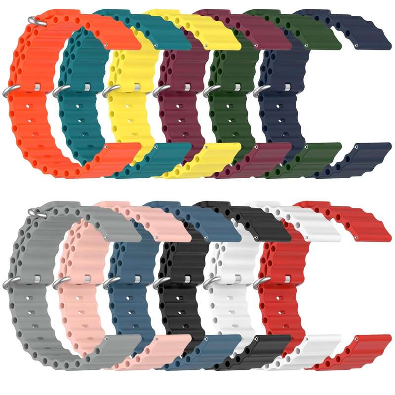 For Garmin Forerunner 55 20mm Ocean Style Silicone Solid Color Watch Band(Dark Blue)