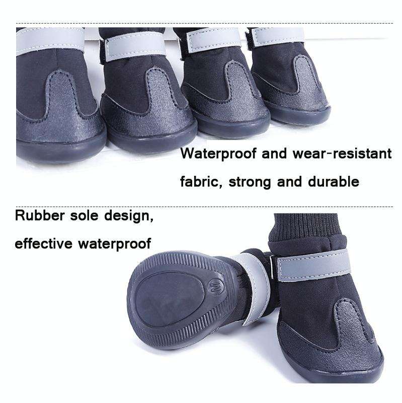Pet Long-Tube Shoes Medium & Large Dogs Outdoor Wear-Resistant Snow Boots, Size: XL(Blue)