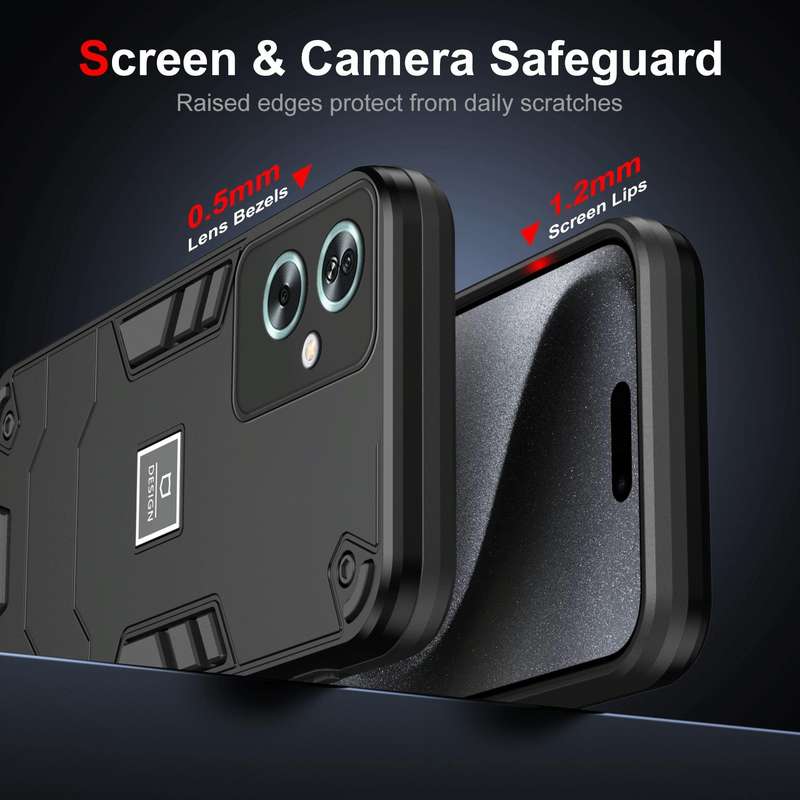 For OPPO A79 5G 2 in 1 Shockproof Phone Case(Black)