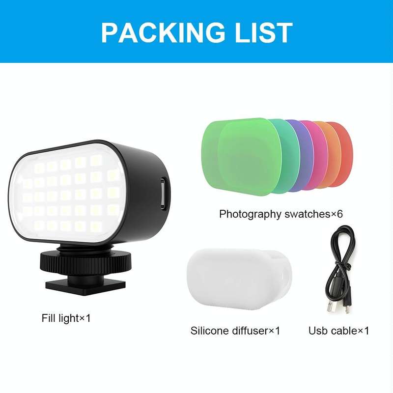 PULUZ Live Broadcast Video LED Light Photography Beauty Selfie Fill Light with Switchable 6 Color...