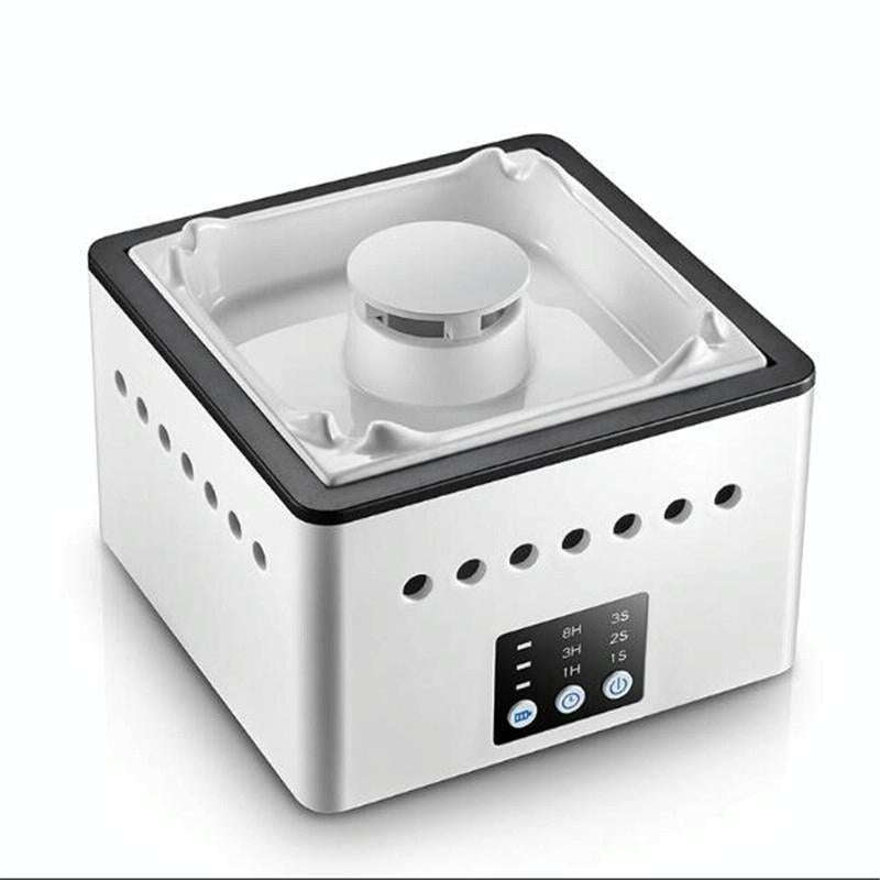 Ashtray Air Purifier Home Indoor Smoke Removal Small Desktop Anti-Secondhand Smoke Artifact(White)