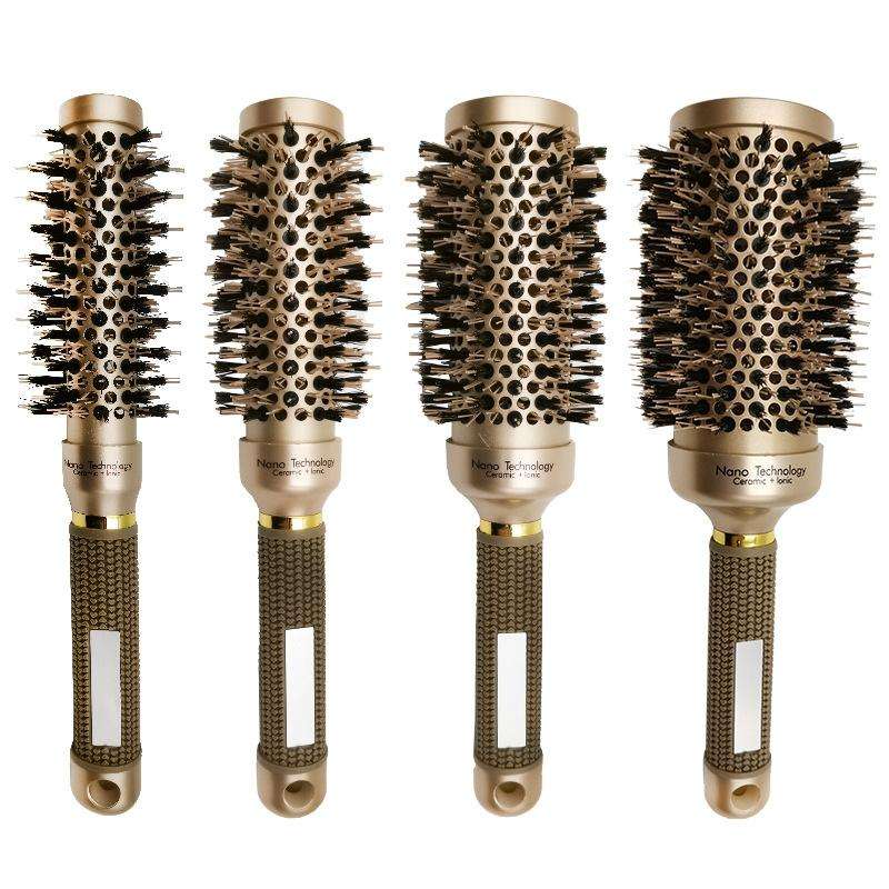 High Temperature Resistant Ceramic Bristles Roller Comb Nylon Needle Cylinder Curling Comb, Colou...