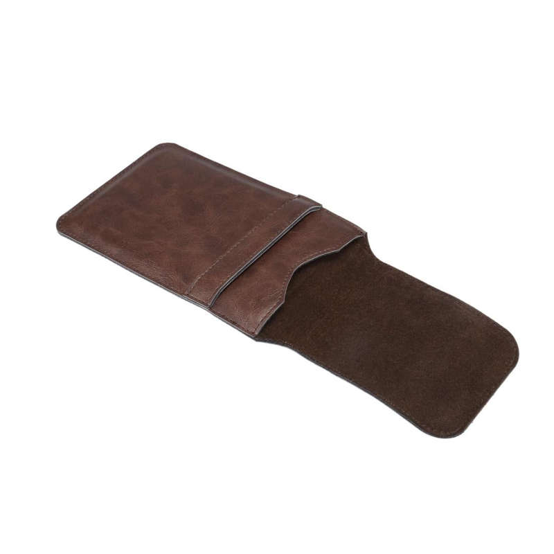 Men Lambskin Texture Multi-functional Universal Mobile Phone Waist Pack Leather Case for 7.2 Inch...