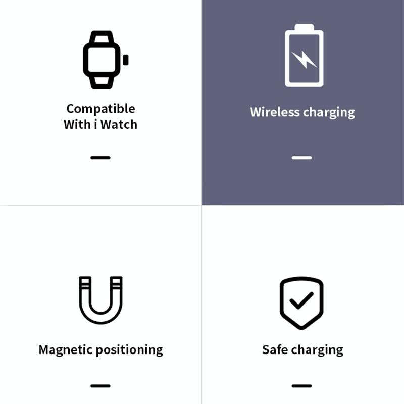 K02 Universal Portable Magnetic Wireless Charger for Apple Watch Series 6 / 5 / SE / 4 / 3 / 2 / ...