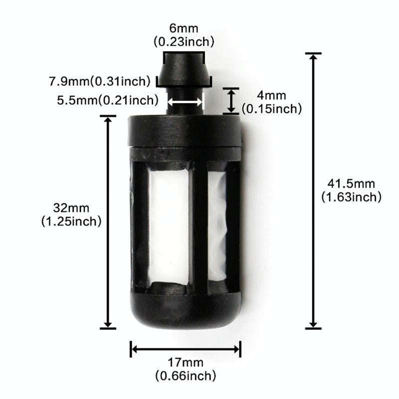 10 PCS Lawn Mower Fuel Filter for Stihl FS38 FS46 FS55 FS55R FS55RC