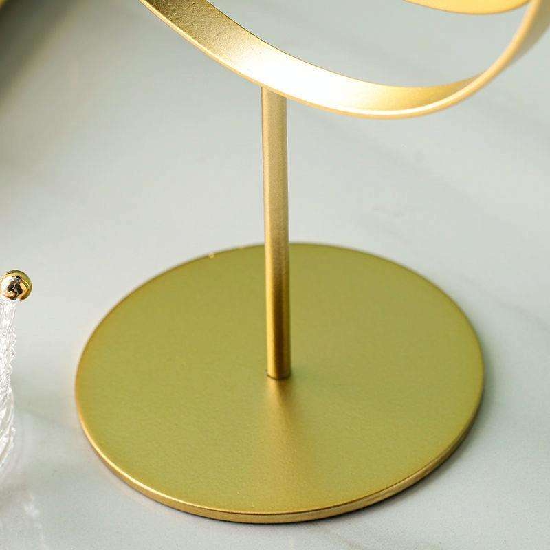 Desktop Makeup Mirror Simple Portable Mirror Rotating Dressing Mirror,Style: Black High Model