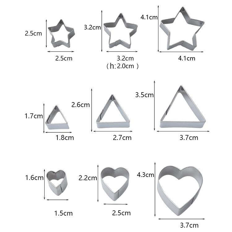 24 PCS / Set Stainless Steel DIY Cookie Biscuits Molds Geometry Baking Tools (Hexagon)