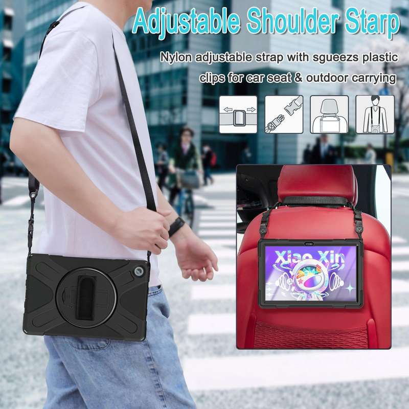 For Lenovo Tab M10 Plus 10.6 3rd Gen 2022 Silicone + PC Protective Tablet Case(Black)