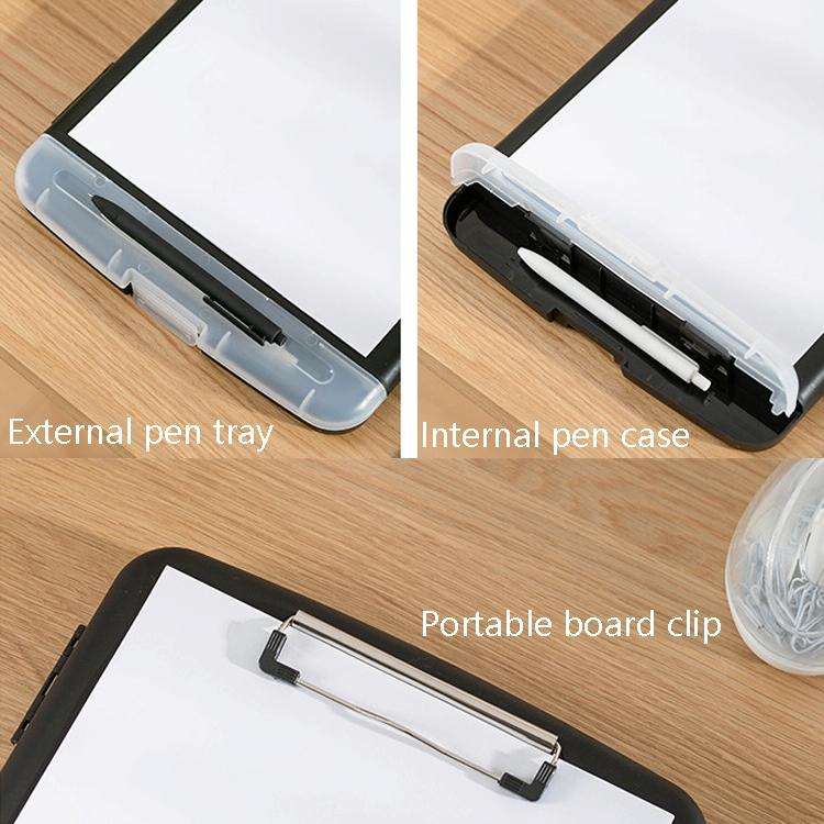 Outdoor Waterproof Paper Storage Archive Box A4 Multi-Function Copy Panel Clip File Box(Black)