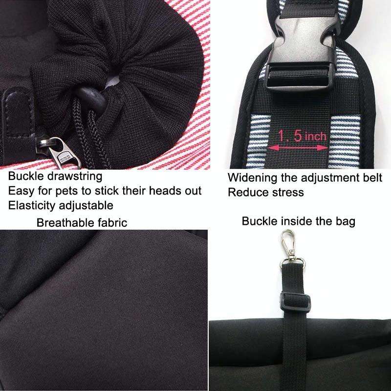 LOVOYAGER Diagonal Pet Backpack Small Dog And Cat Travel Bag, Style: Summer Mesh Black