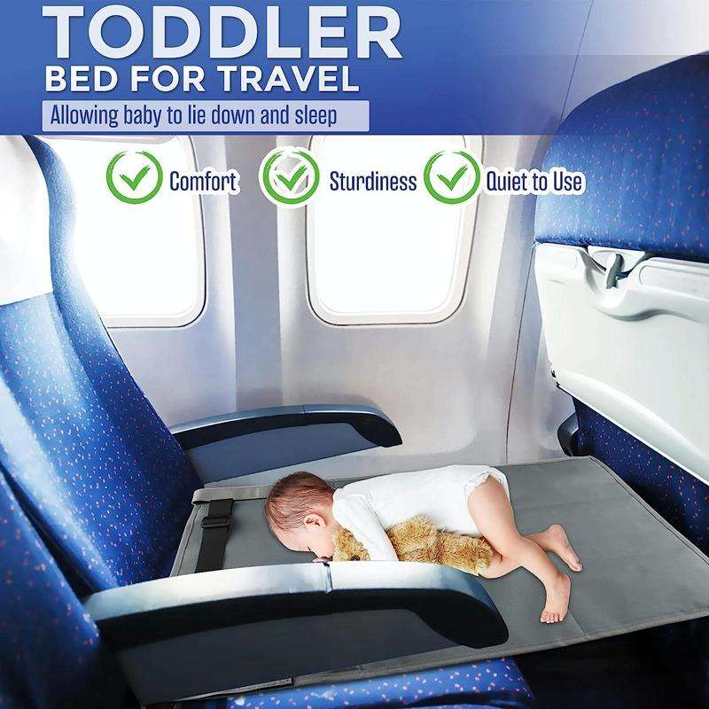 79 x 44cm Kids Airplane Seat Extender Portable Travel Seat Cushion(Blue)