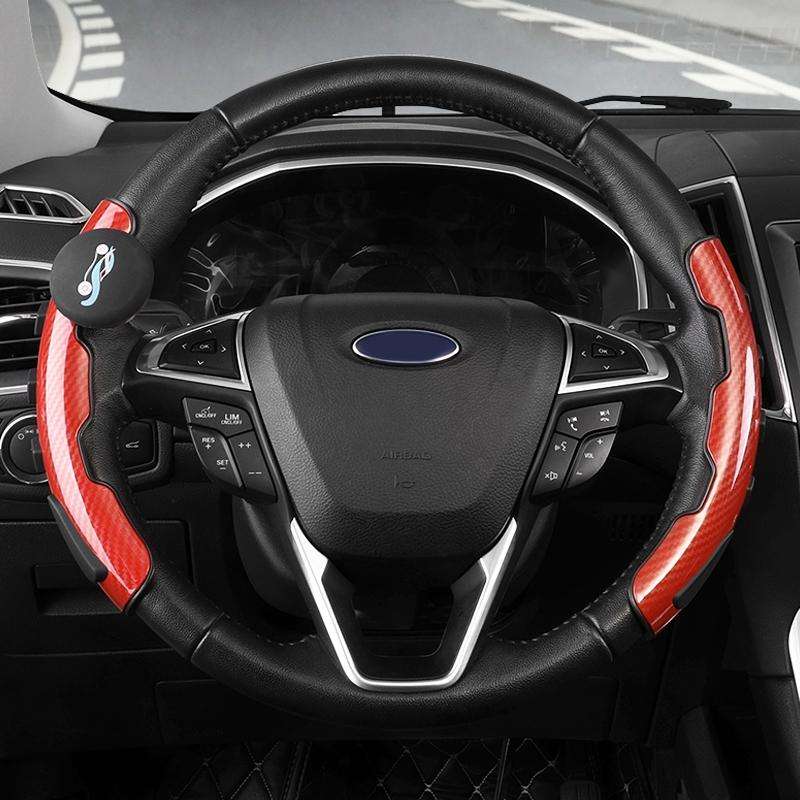 Car Universal Steering Wheel Spinner Knob Auxiliary Booster Aid Control Handle (Red)