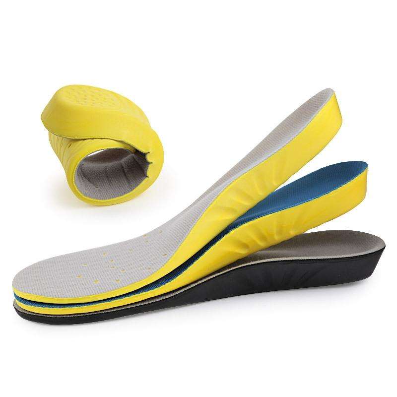 Shock Absorption Thickening Slow Rebound Soft and Comfortable Wicking Insole, Size:L(Black Backgr...