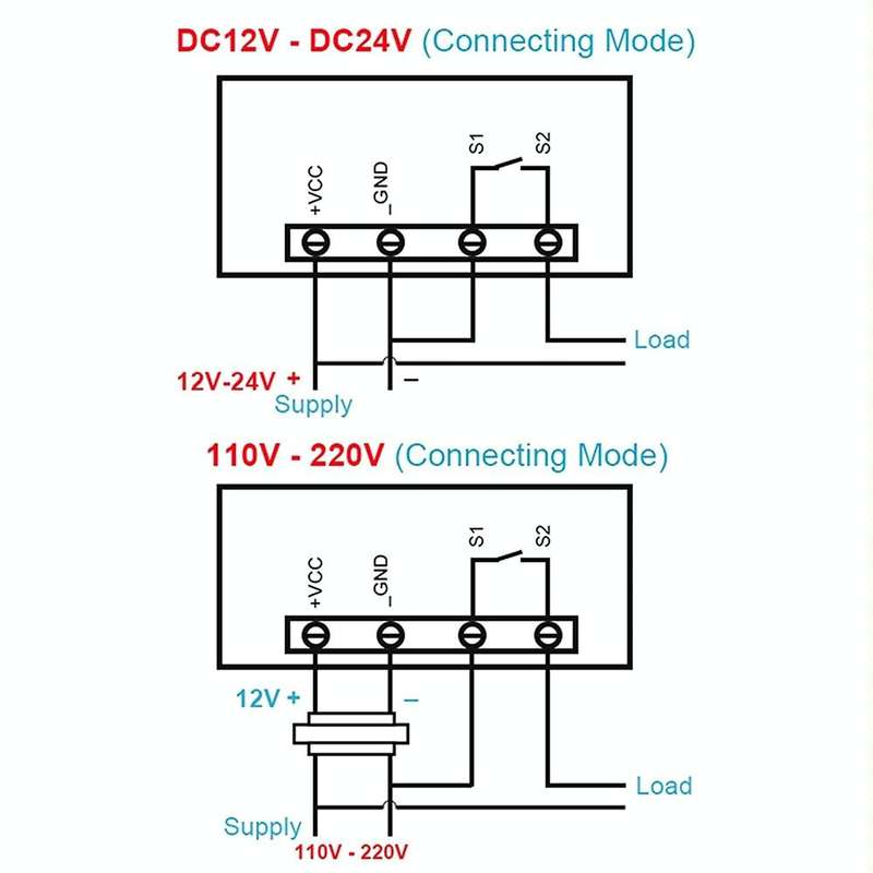 High-precision Microcomputer Intelligent Digital Display Switch Thermostat, Style:12V Power Suppl...