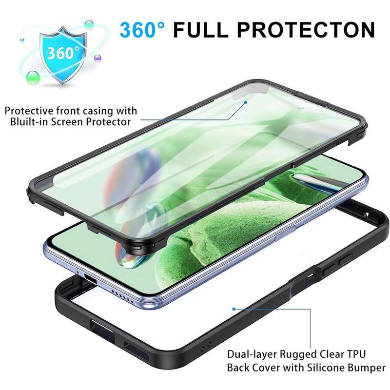 For Xiaomi Redmi Note 12 5G / Poco X5 Acrylic + TPU 360 Degrees Full Coverage Phone Case(Purple)
