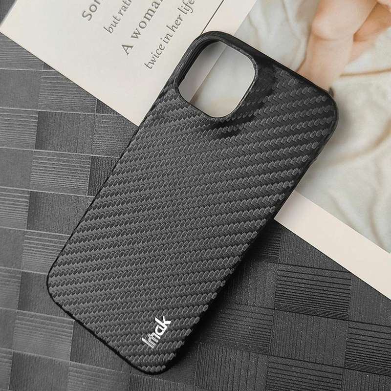 For iPhone 14 IMAK Ruiyi Series Carbon Fiber PU + PC Phone Case