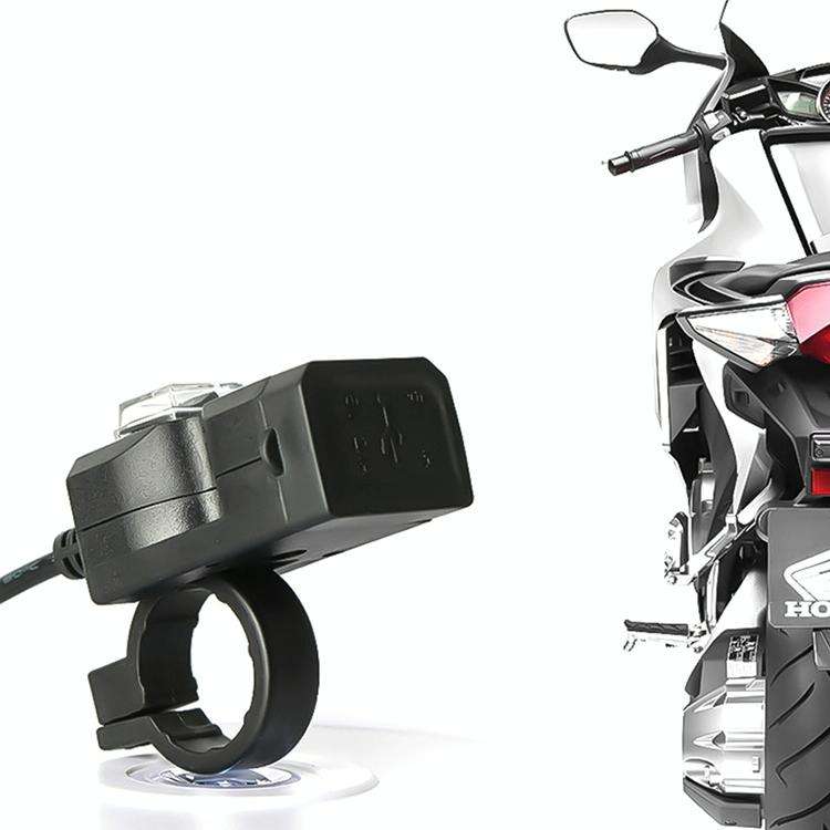 Dual USB Port 12V Waterproof Motorbike Motorcycle Handlebar Charger 5V 1A/2.1A Adapter Power Supp...