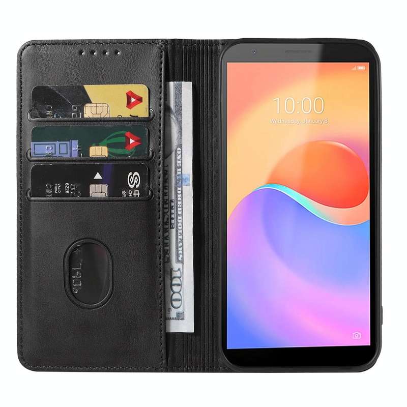 For ZTE Blade A31 Plus Magnetic Closure Leather Phone Case(Black)
