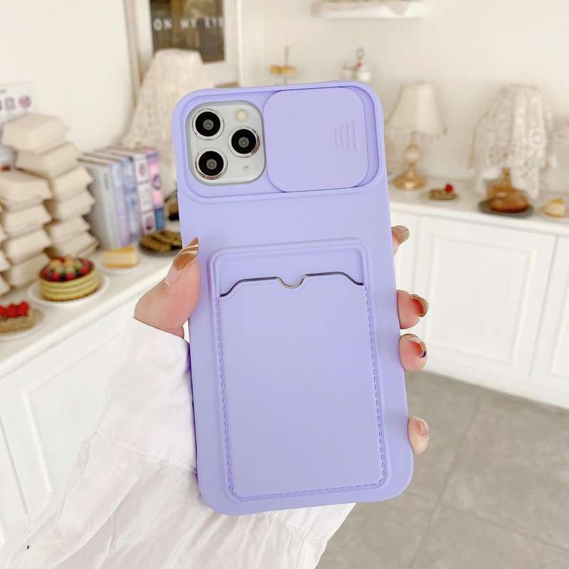 For iPhone 12 mini Sliding Camera Cover Design TPU Protective Case With Card Slot & Neck Lanyard(...