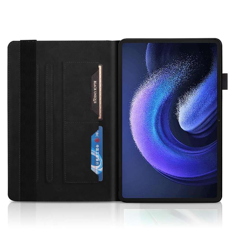 For Xiaomi Pad 6 / Pad 6 Pro Life Tree Series Horizontal Flip Leather Tablet Case(Black)