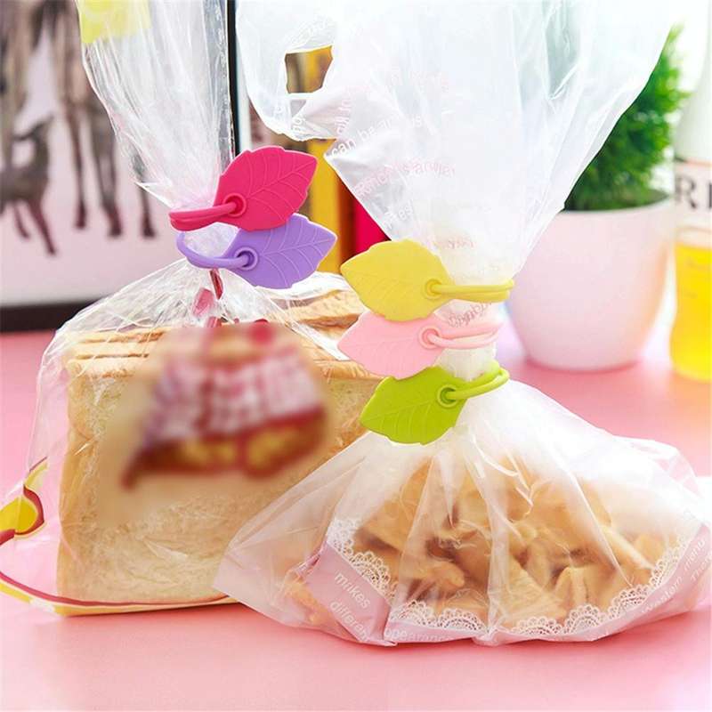 20 PCS Environmental Protection Silicone Plastic Bag Sealing Clip Food Bag Bundle Cable Tie, Rand...