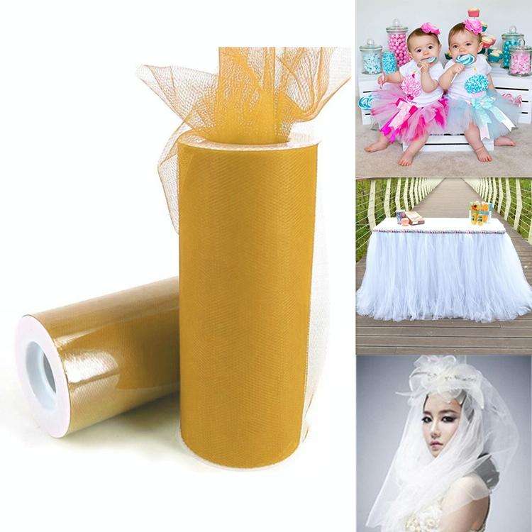 Fashion 20D Polyester Tulle Roll, Wedding Birthday Decoration Decorative Crafts Supplies, Total L...