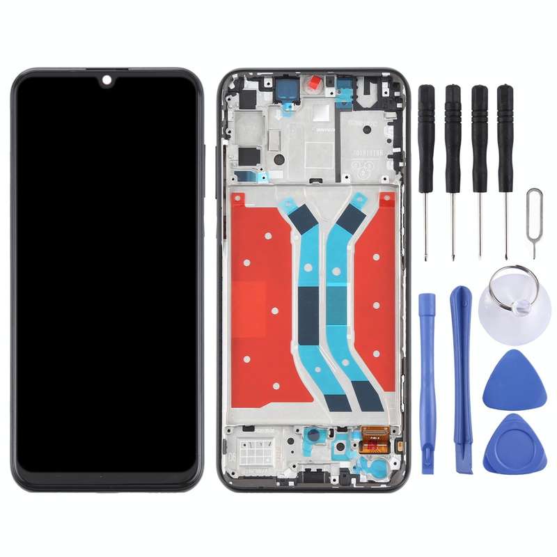 OEM LCD Screen for Huawei Y8p Digitizer Full Assembly with Frame (Black)