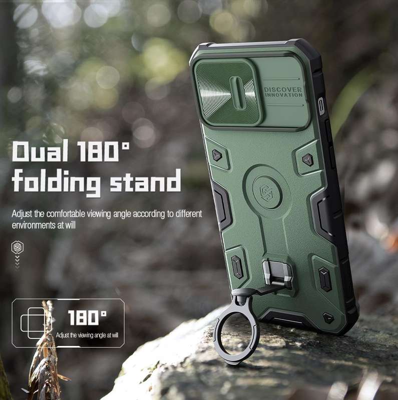 For iPhone 14 Pro Max NILLKIN CamShield Armor Pro Magnetic Phone Case(Black)