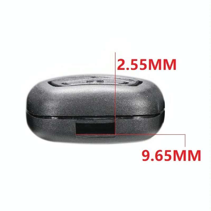 Car Key Case for Peugeot 2-button Straight Board with 206 Socket, without Blade