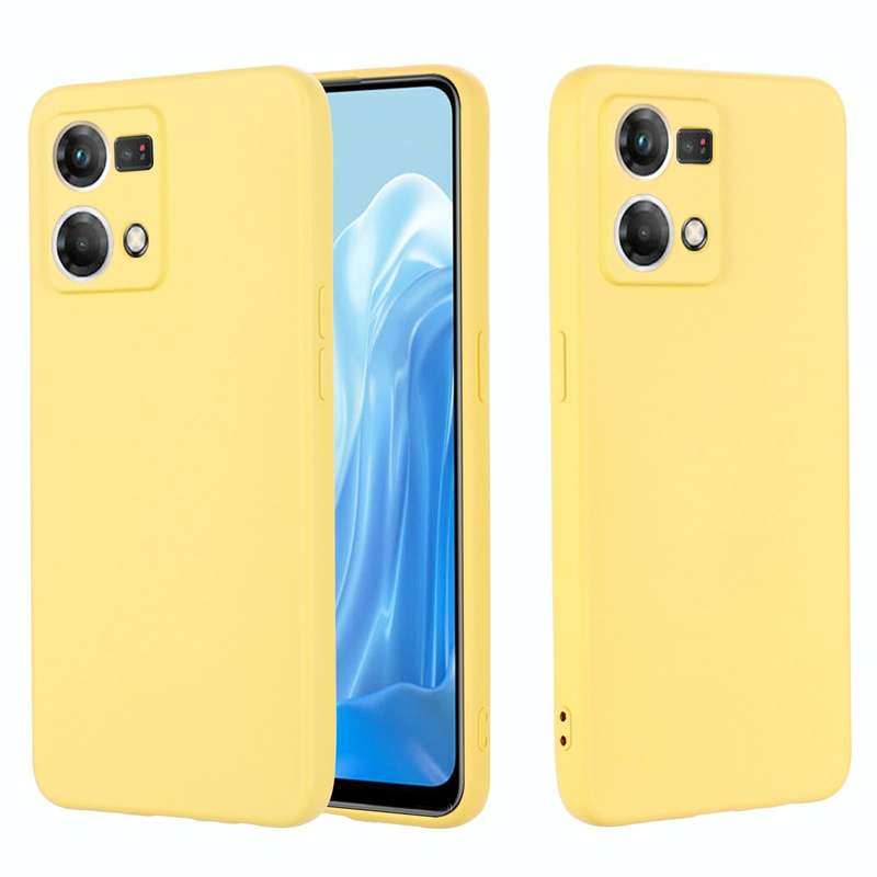 For OPPO Reno 7 4G Global/F21 Pro 4G Pure Color Liquid Silicone Shockproof Full Coverage Phone Ca...