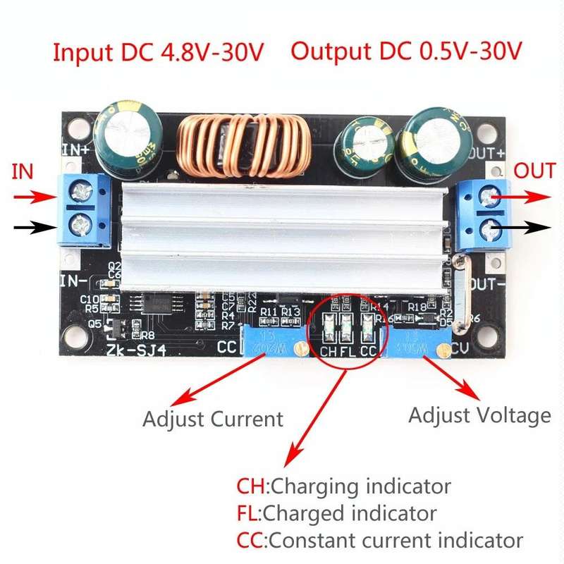 Adjustable Voltage Solar Charging Module Auto Power On Voltage Regulator Accessory