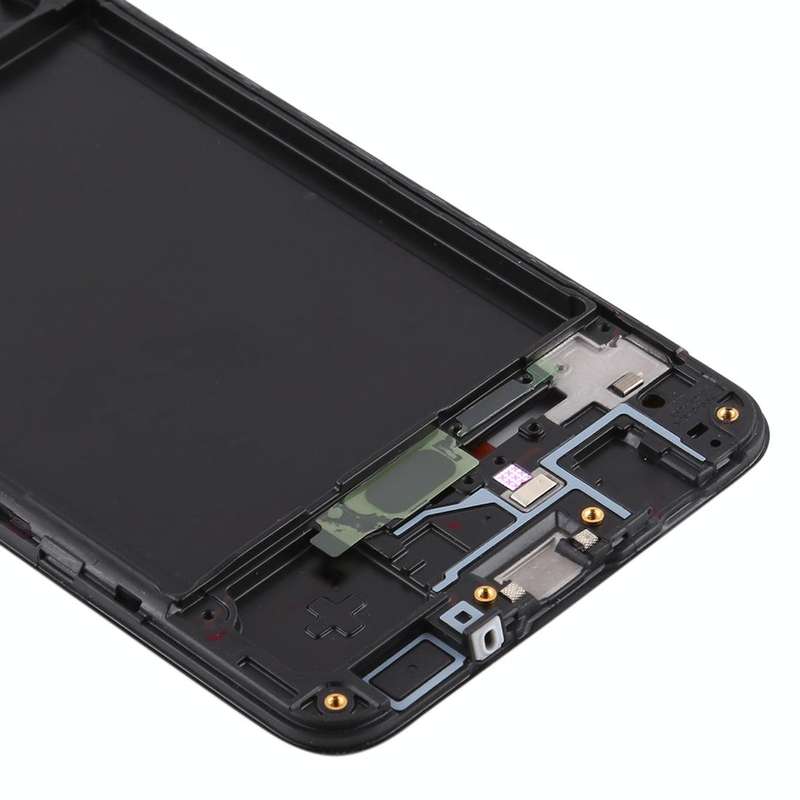 For Samsung Galaxy A30s  Front Housing LCD Frame Bezel Plate (Black)