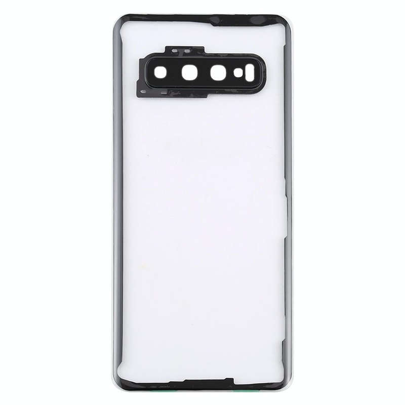 For Samsung Galaxy S10 G973F/DS G973U G973 SM-G973 Transparent Battery Back Cover with Camera Len...