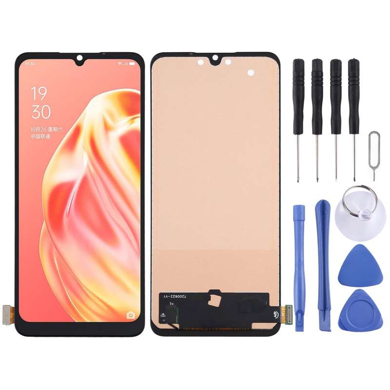 TFT LCD Screen for OPPO Reno3 / A91 / F15 / F17 with Digitizer Full Assembly, Not Supporting Fing...