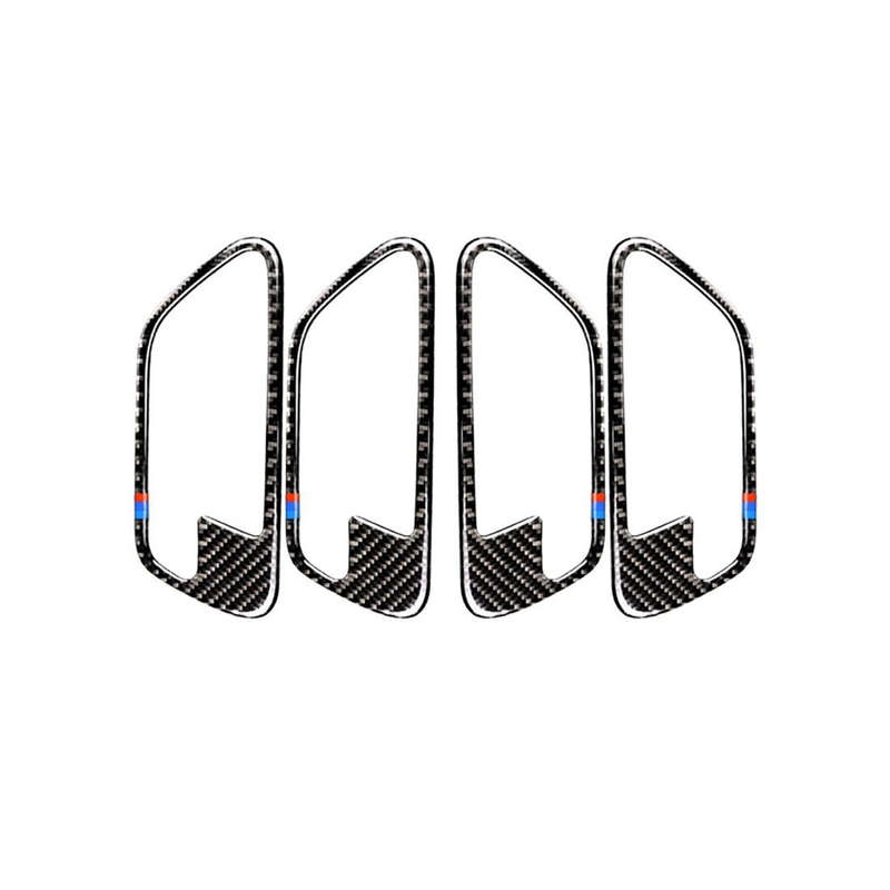 Three Color Carbon Fiber Car Door Bowl Decorative Sticker for BMW F30 2013-2018 / F34 2013-2017