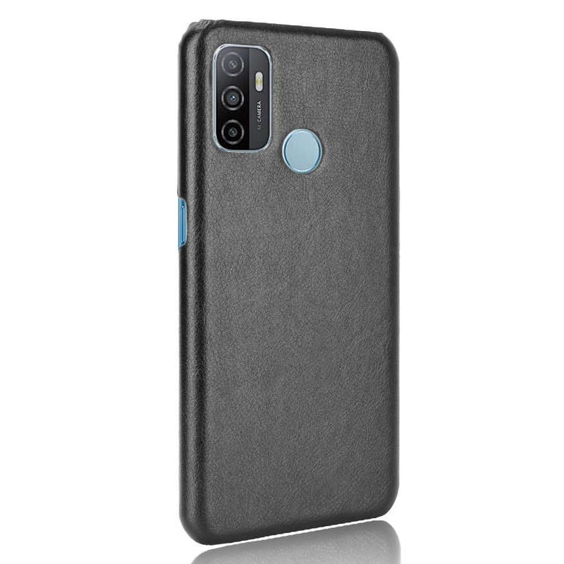 For OPPO A53 (2020) / A32 (2020) Shockproof Litchi Texture PC + PU Case(Black)