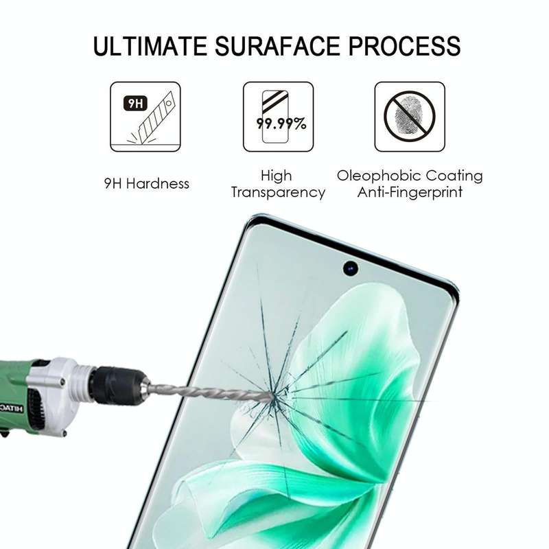 For vivo V30 / V30 Pro 3D Curved Edge Full Screen Tempered Glass Film