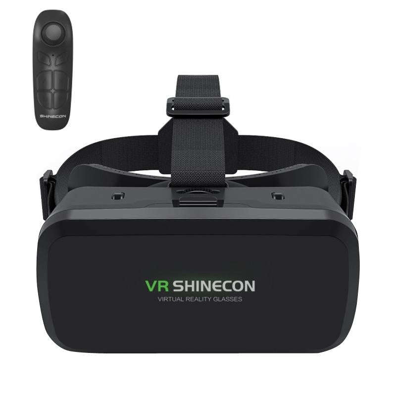 VR SHINECON G06A+B03 Handle Mobile Phone VR Glasses 3D Virtual Reality Head Wearing Gaming Digita...